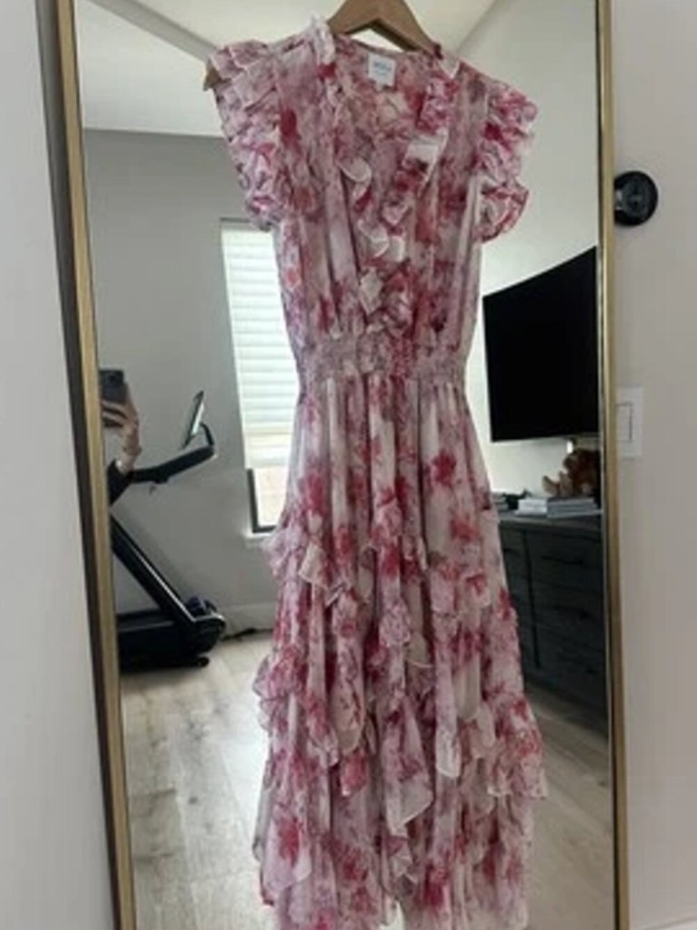 Revolve Misa Los Angeles 'Dakota' Abstract Rosa Floral Print Midi Dress sz XS - Picture 4 of 4